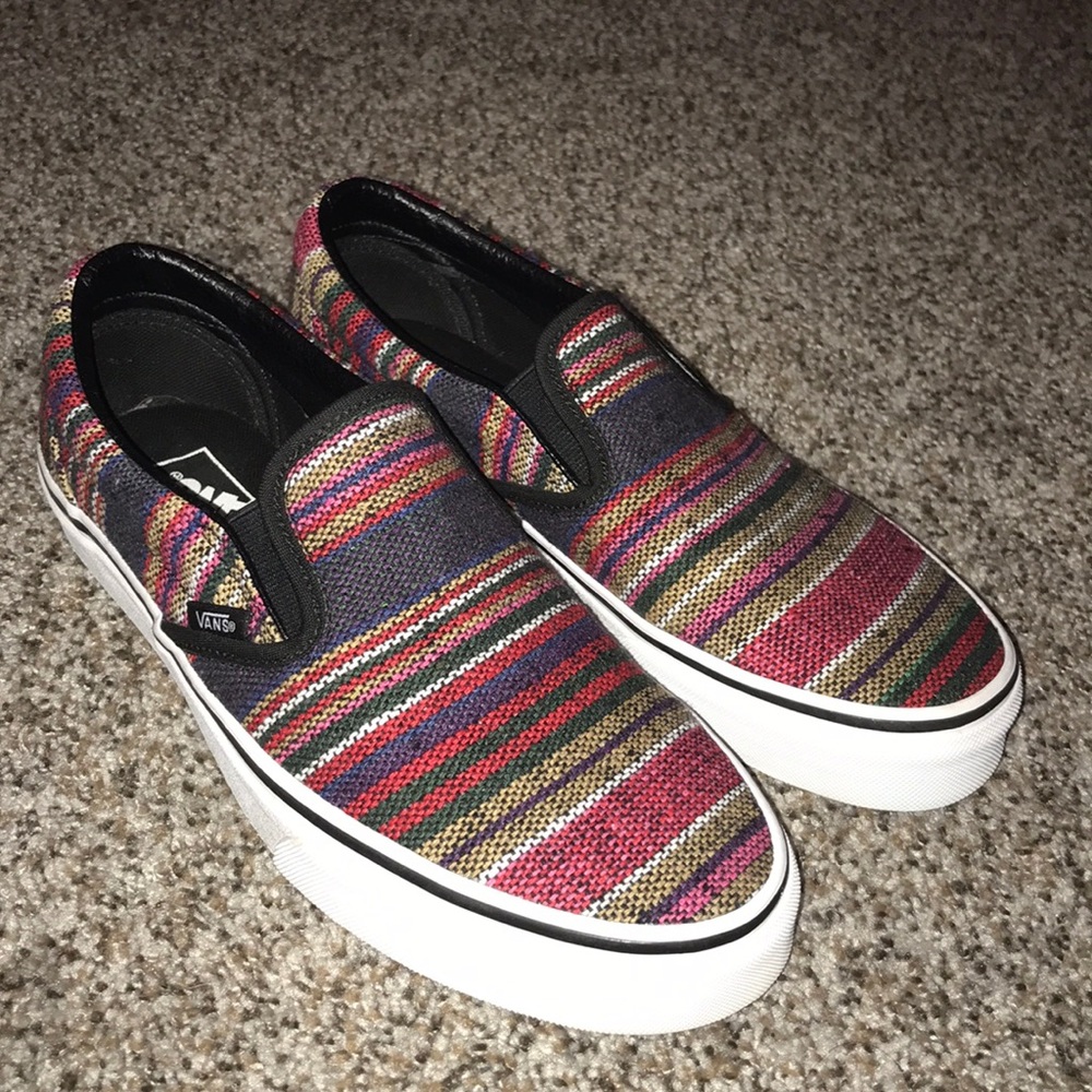 Multicolored Slip-on Vans